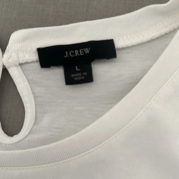 J.Crew White Puff Sleeve Tee - Picture 8 of 9